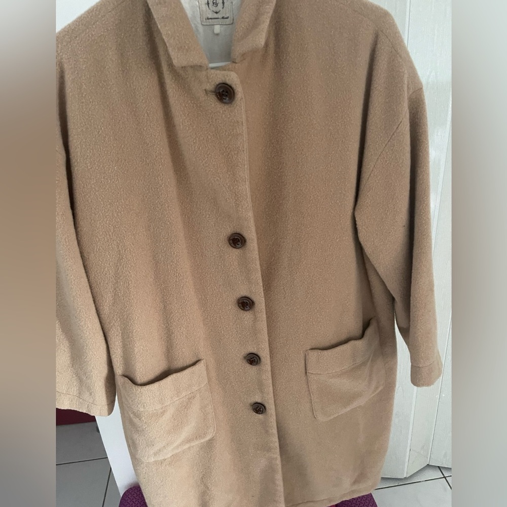 Cute tan over sized coat. New